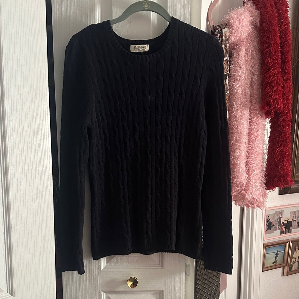Black Cable Knit Sweater